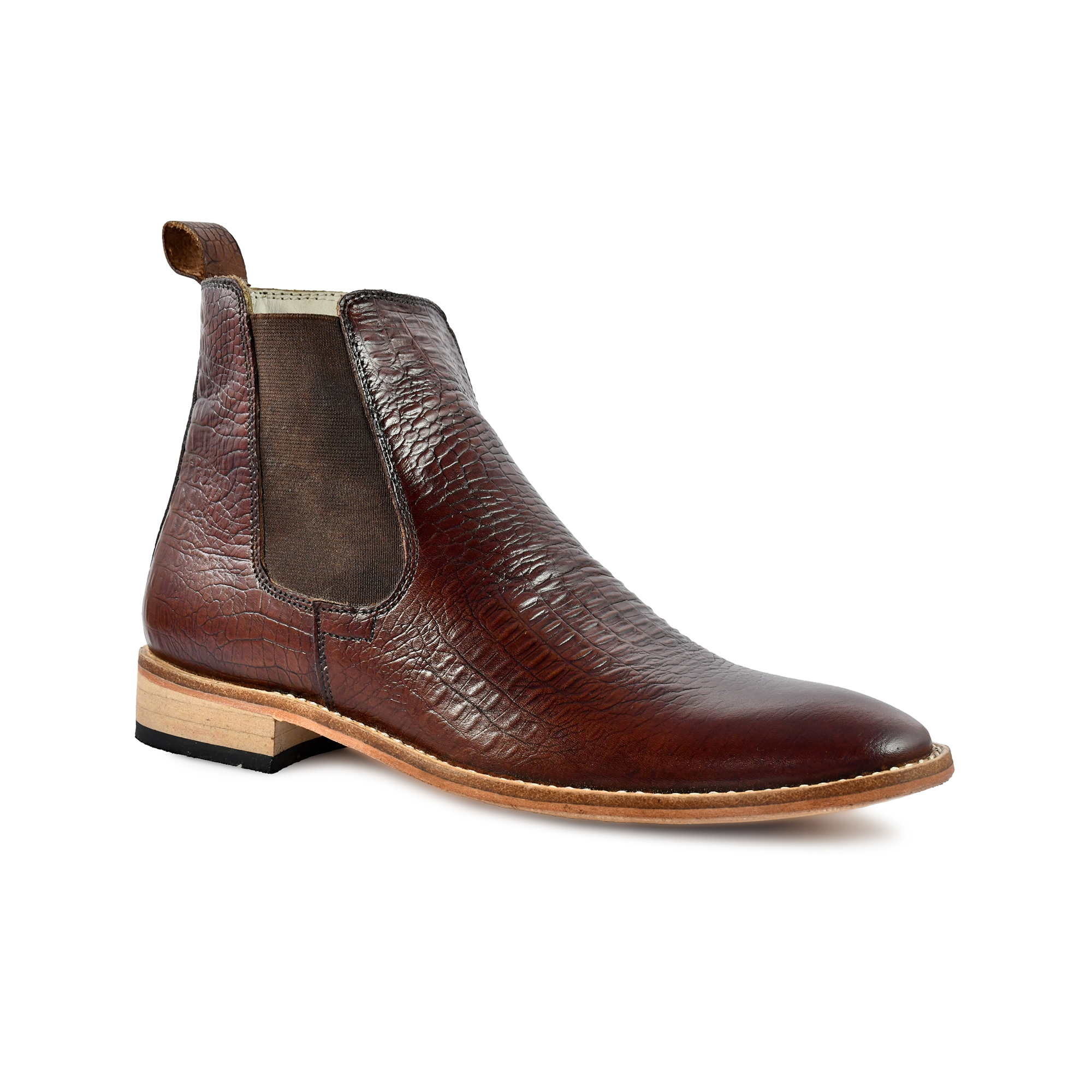 croco leather Chelsea boot