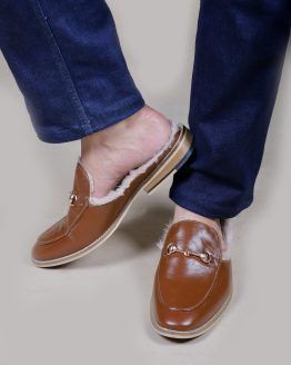 Mule shoes Tan leather
