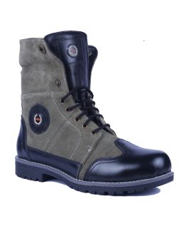 biker boots long with memory foam footpad