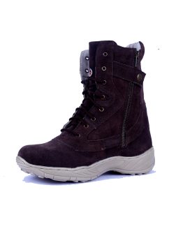 biker boots long with side zip