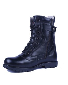 biker boots long with side zip