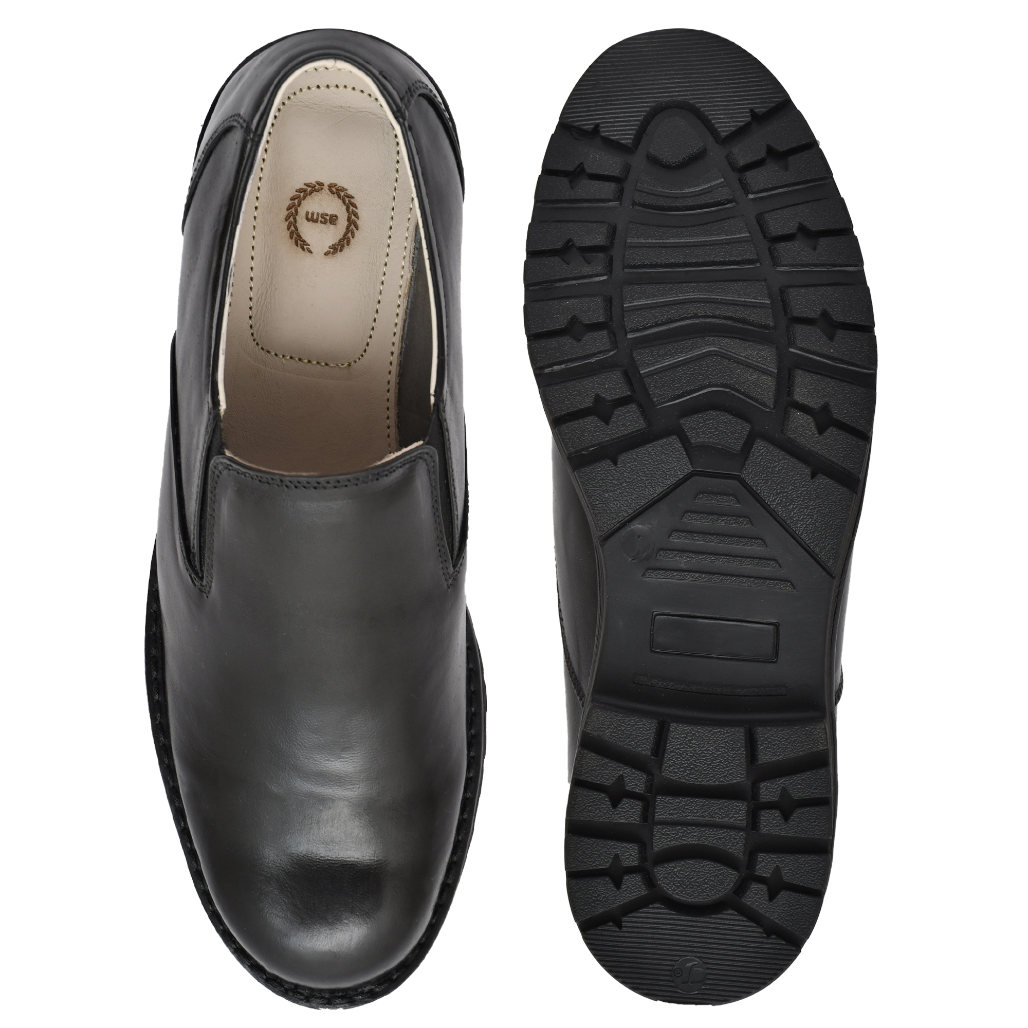 ASM Safety Slip on Shoes with steel toe & heavy duty Rubber sole.,