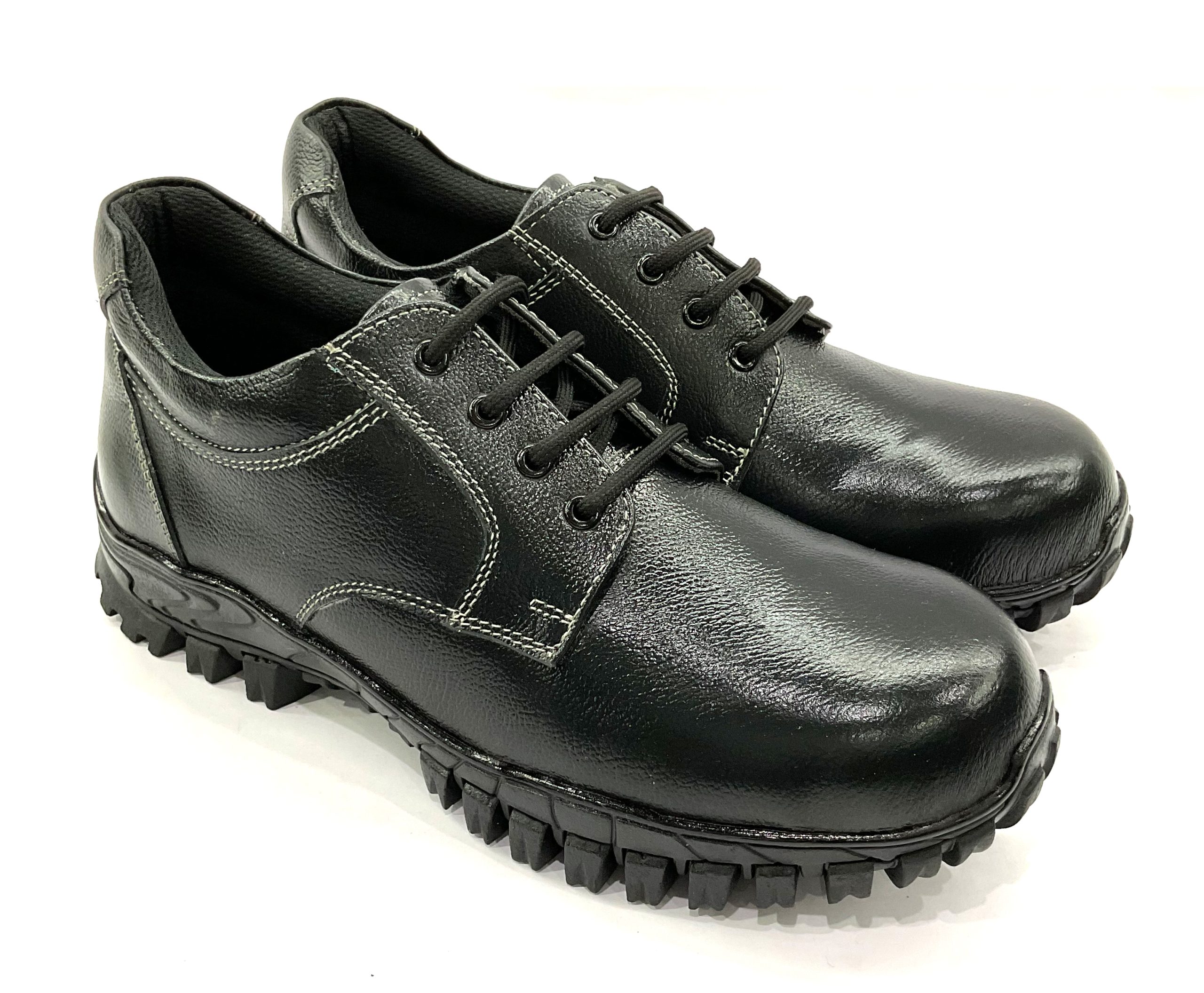 Safety Shoes : Buy Safety formal Black Leather Derby Shoes Online.